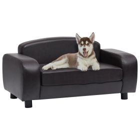 Dog Sofa Brown 31.5"x19.7"x15.7" Faux Leather