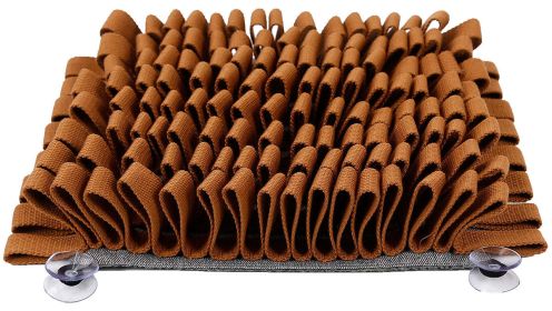 Pet Life 'Sniffer Grip' Interactive Anti-Skid Suction Pet Snuffle Mat (Color: Brown)