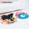 Touchdog Cartoon Shoe-faced Monster Rounded Cat and Dog Mat