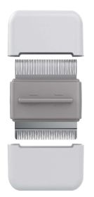 Pet Life 'Zipocket' 2-in-1 Underake and Stainless Steel Travel Grooming Pet Comb (Color: Grey)