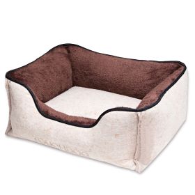 Touchdog 'Felter Shelter' Luxury Designer Premium Dog Bed (Color: Beige, size: medium)