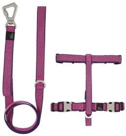 Pet Life 'Escapade' Outdoor Series 2-in-1 Convertible Dog Leash and Harness (Color: Pink, size: large)