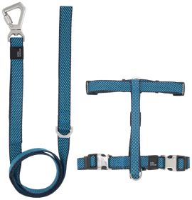 Pet Life 'Escapade' Outdoor Series 2-in-1 Convertible Dog Leash and Harness (Color: Blue, size: small)