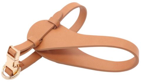 Pet Life 'Ever-Craft' Boutique Series Adjustable Designer Leather Dog Harness (Color: Brown, size: large)