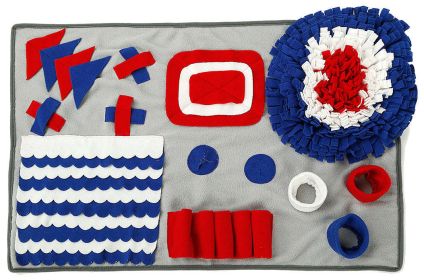 Pet Life 'Sniffer Snack' Interactive Feeding Pet Snuffle Mat (Color: Grey / Red / Blue)