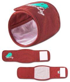 Touchdog Gauze-Aid Protective Dog Bandage and Calming Compression Sleeve (Color: Red, size: medium)